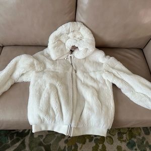 White Rex Rabbit Fur Coat